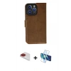 MARSİLYAN™- iPhone 13 Pro Max Kılıf Siluet Işık Serisi - Siyah 3D Antistatik Cam Ekran Koruyucu + Pers Alüminyum Kamera Lens - KI