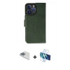MARSİLYAN™- iPhone 13 Pro Max Kılıf Siluet Işık Serisi - Siyah 3D Antistatik Cam Ekran Koruyucu + Pers Alüminyum Kamera Lens - SABE