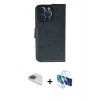 MARSİLYAN™- iPhone 13 Pro Max Kılıf Siluet Işık Serisi - Siyah 3D Antistatik Cam Ekran Koruyucu + Pers Alüminyum Kamera Lens - GI