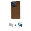 MARSİLYAN™- iPhone 13 Pro Max Kılıf Siluet Işık Serisi - Siyah 3D Antistatik Cam Ekran Koruyucu + Rainbow Kamera Lens Koruma Cam - BZ