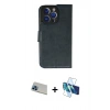 MARSİLYAN™- iPhone 13 Pro Max Kılıf Siluet Işık Serisi - Siyah 3D Antistatik Cam Ekran Koruyucu + Rainbow Kamera Lens Koruma Cam - MI