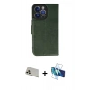 MARSİLYAN™- iPhone 13 Pro Max Kılıf Siluet Işık Serisi - Siyah 3D Antistatik Cam Ekran Koruyucu + Rainbow Kamera Lens Koruma Cam - REGD