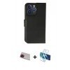 MARSİLYAN™- iPhone 13 Pro Max Kılıf Siluet Işık Serisi - Siyah 3D Antistatik Cam Ekran Koruyucu + Rainbow Kamera Lens Koruma Cam - KI