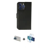 MARSİLYAN™- iPhone 13 Pro Max Kılıf Siluet Işık Serisi - Siyah 3D Antistatik Cam Ekran Koruyucu + Rainbow Kamera Lens Koruma Cam - MI