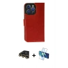 MARSİLYAN™- iPhone 13 Pro Max Kılıf Siluet Işık Serisi - Siyah 3D Antistatik Cam Ekran Koruyucu + Raze Metal Kamera Lens - GD
