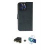 MARSİLYAN™- iPhone 13 Pro Max Kılıf Siluet Işık Serisi - Siyah 3D Antistatik Cam Ekran Koruyucu + Raze Metal Kamera Lens - GD
