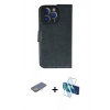 MARSİLYAN™- iPhone 13 Pro Max Kılıf Siluet Işık Serisi - Siyah 3D Antistatik Cam Ekran Koruyucu + Renkli Kamera Lens Koruma Cam - SI