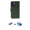 MARSİLYAN™- iPhone 13 Pro Max Kılıf Siluet Işık Serisi - Siyah 3D Antistatik Cam Ekran Koruyucu + Renkli Kamera Lens Koruma Cam - SI