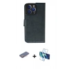 MARSİLYAN™- iPhone 13 Pro Max Kılıf Siluet Işık Serisi - Siyah 3D Antistatik Cam Ekran Koruyucu + Renkli Kamera Lens Koruma Cam - PE