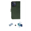 MARSİLYAN™- iPhone 13 Pro Max Kılıf Siluet Işık Serisi - Siyah 3D Antistatik Cam Ekran Koruyucu + Shine Kamera Lens Koruma Cam - MI