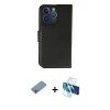 MARSİLYAN™- iPhone 13 Pro Max Kılıf Siluet Işık Serisi - Siyah 3D Antistatik Cam Ekran Koruyucu + Shine Kamera Lens Koruma Cam - GI