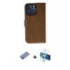 MARSİLYAN™- iPhone 13 Pro Max Kılıf Siluet Işık Serisi - Siyah 3D Antistatik Cam Ekran Koruyucu + Shine Kamera Lens Koruma Cam - PE