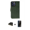 MARSİLYAN™- iPhone 13 Pro Max Kılıf Siluet Işık Serisi - Siyah 3D Antistatik Hayalet Cam Ekran Koruyucu + Raze Metal Kamera Lens - GD
