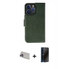 MARSİLYAN™- iPhone 13 Pro Max Kılıf Siluet Işık Serisi - Siyah 3D Antistatik Hayalet Cam Ekran Koruyucu + Rainbow Kamera Lens Koruma Cam - MR