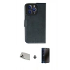 MARSİLYAN™- iPhone 13 Pro Max Kılıf Siluet Işık Serisi - Siyah 3D Antistatik Hayalet Cam Ekran Koruyucu + Rainbow Kamera Lens Koruma Cam - BZ