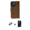 MARSİLYAN™- iPhone 13 Pro Max Kılıf Siluet Işık Serisi - Siyah 3D Antistatik Hayalet Cam Ekran Koruyucu + Shine Kamera Lens Koruma Cam - PE