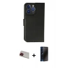MARSİLYAN™- iPhone 13 Pro Max Kılıf Siluet Işık Serisi - Siyah 3D Antistatik Hayalet Cam Ekran Koruyucu + Rainbow Kamera Lens Koruma Cam - KI
