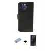MARSİLYAN™- iPhone 13 Pro Max Kılıf Siluet Işık Serisi - Siyah 3D Antistatik Hayalet Cam Ekran Koruyucu + Shine Kamera Lens Koruma Cam - MI