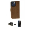 MARSİLYAN™- iPhone 13 Pro Max Kılıf Siluet Işık Serisi - Siyah 3D Antistatik Hayalet Cam Ekran Koruyucu + Raze Metal Kamera Lens - GD