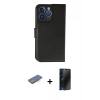 MARSİLYAN™- iPhone 13 Pro Max Kılıf Siluet Işık Serisi - Siyah 3D Antistatik Hayalet Cam Ekran Koruyucu + Renkli Kamera Lens Koruma Cam - MI