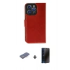 MARSİLYAN™- iPhone 13 Pro Max Kılıf Siluet Işık Serisi - Siyah 3D Antistatik Hayalet Cam Ekran Koruyucu + Renkli Kamera Lens Koruma Cam - MI