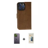 MARSİLYAN™- iPhone 13 Pro Max Kılıf Siluet Işık Serisi - Siyah 6D Mat Seramik Hayalet Nano Ekran Koruyucu + Neon Fosforlu Kamera Lens - YL