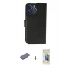 MARSİLYAN™- iPhone 13 Pro Max Kılıf Siluet Işık Serisi - Siyah 6D Mat Seramik Hayalet Nano Ekran Koruyucu + Pembe Renkli Kamera Lens Koruma Cam