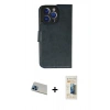 MARSİLYAN™- iPhone 13 Pro Max Kılıf Siluet Işık Serisi - Siyah 6D Mat Seramik Hayalet Nano Ekran Koruyucu + Mavi Rainbow Kamera Lens Koruma Cam
