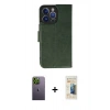 MARSİLYAN™- iPhone 13 Pro Max Kılıf Siluet Işık Serisi - Siyah 6D Mat Seramik Hayalet Nano Ekran Koruyucu + Neon Fosforlu Kamera Lens - YL