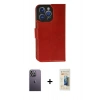 MARSİLYAN™- iPhone 13 Pro Max Kılıf Siluet Işık Serisi - Siyah 6D Mat Seramik Hayalet Nano Ekran Koruyucu + Neon Fosforlu Kamera Lens - BZ