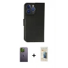 MARSİLYAN™- iPhone 13 Pro Max Kılıf Siluet Işık Serisi - Siyah 6D Mat Seramik Hayalet Nano Ekran Koruyucu + Neon Fosforlu Kamera Lens - YL