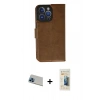 MARSİLYAN™- iPhone 13 Pro Max Kılıf Siluet Işık Serisi - Siyah 6D Mat Seramik Hayalet Nano Ekran Koruyucu + Mavi Rainbow Kamera Lens Koruma Cam
