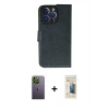MARSİLYAN™- iPhone 13 Pro Max Kılıf Siluet Işık Serisi - Siyah 6D Mat Seramik Hayalet Nano Ekran Koruyucu + Neon Fosforlu Kamera Lens - YL