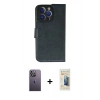 MARSİLYAN™- iPhone 13 Pro Max Kılıf Siluet Işık Serisi - Siyah 6D Mat Seramik Hayalet Nano Ekran Koruyucu + Neon Fosforlu Kamera Lens - BZ