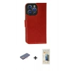 MARSİLYAN™- iPhone 13 Pro Max Kılıf Siluet Işık Serisi - Siyah 6D Mat Seramik Hayalet Nano Ekran Koruyucu + Pembe Renkli Kamera Lens Koruma Cam