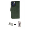 MARSİLYAN™- iPhone 13 Pro Max Kılıf Siluet Işık Serisi - Siyah Bilvis 3D Cam Ekran Koruyucu + Beyaz Rainbow Kamera Lens Koruma Cam