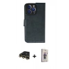 MARSİLYAN™- iPhone 13 Pro Max Kılıf Siluet Işık Serisi - Siyah Bilvis 3D Cam Ekran Koruyucu + Gold Raze Metal Kamera Lens