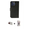 MARSİLYAN™- iPhone 13 Pro Max Kılıf Siluet Işık Serisi - Siyah Bilvis 3D Cam Ekran Koruyucu + Rainbow Kamera Lens Koruma Cam - KI