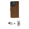 MARSİLYAN™- iPhone 13 Pro Max Kılıf Siluet Işık Serisi - Siyah Bilvis 3D Cam Ekran Koruyucu + Rainbow Kamera Lens Koruma Cam - KI