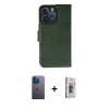 MARSİLYAN™- iPhone 13 Pro Max Kılıf Siluet Işık Serisi - Siyah Bilvis 3D Cam Ekran Koruyucu + Neon Fosforlu Kamera Lens - MI