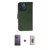 MARSİLYAN™- iPhone 13 Pro Max Kılıf Siluet Işık Serisi - Siyah Bilvis 3D Cam Ekran Koruyucu + Neon Fosforlu Kamera Lens - BZ