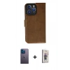 MARSİLYAN™- iPhone 13 Pro Max Kılıf Siluet Işık Serisi - Siyah Bilvis 3D Cam Ekran Koruyucu + Neon Fosforlu Kamera Lens - MI