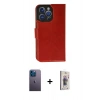MARSİLYAN™- iPhone 13 Pro Max Kılıf Siluet Işık Serisi - Siyah Bilvis 3D Cam Ekran Koruyucu + Neon Fosforlu Kamera Lens - MI