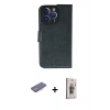MARSİLYAN™- iPhone 13 Pro Max Kılıf Siluet Işık Serisi - Siyah Bilvis 3D Cam Ekran Koruyucu + Pembe Renkli Kamera Lens Koruma Cam
