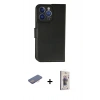 MARSİLYAN™- iPhone 13 Pro Max Kılıf Siluet Işık Serisi - Siyah Bilvis 3D Cam Ekran Koruyucu + Pembe Renkli Kamera Lens Koruma Cam