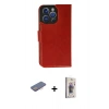 MARSİLYAN™- iPhone 13 Pro Max Kılıf Siluet Işık Serisi - Siyah Bilvis 3D Cam Ekran Koruyucu + Pembe Renkli Kamera Lens Koruma Cam