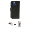 MARSİLYAN™- iPhone 13 Pro Max Kılıf Siluet Işık Serisi - Siyah Bilvis 3D Cam Ekran Koruyucu + Pers Alüminyum Kamera Lens - KI