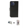 MARSİLYAN™- iPhone 13 Pro Max Kılıf Siluet Işık Serisi - Siyah Bilvis 3D Cam Ekran Koruyucu + Rainbow Kamera Lens Koruma Cam - MI