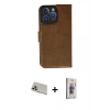 MARSİLYAN™- iPhone 13 Pro Max Kılıf Siluet Işık Serisi - Siyah Bilvis 3D Cam Ekran Koruyucu + Rose Gold Rainbow Kamera Lens Koruma Cam