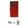MARSİLYAN™- iPhone 13 Pro Max Kılıf Siluet Işık Serisi - Siyah Bilvis 3D Cam Ekran Koruyucu + Rose Gold Rainbow Kamera Lens Koruma Cam